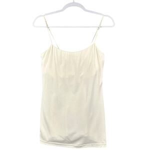 Cosabella Cream CA Spaghetti Strap‎ Sleeveless Long Camisole Top Womens Large